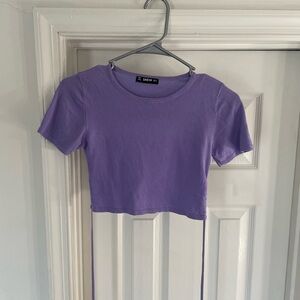 SHEIN Lavender Crop Top